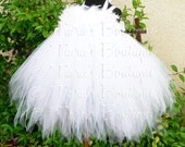 White Angel Tutu Dress - Angelica - Custom Sewn Pixie Tutu Dress - up to 20" long - sizes NB to 24 mo - Halloween Costume