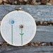 Vintage Button Flowers - Modern Cross Stitch Hoop Art