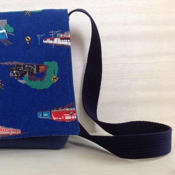 Imaginative Play Bag - Trains - Steam Engines - Train Engineer Play Bag - Little Kids Messenger Bag