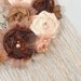 Shabby Chic Statement Necklace Sparkling Fringe Fabric Roses Beaded