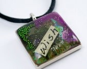 Wish Plum and Green Necklace