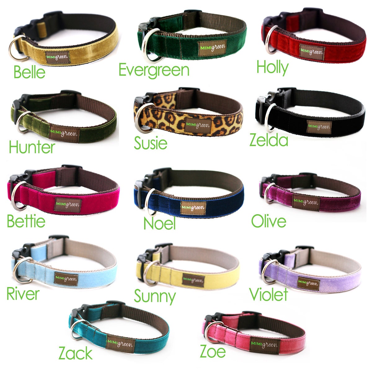 Velvet Dog Leash - 4' or 5' - 14 colors to choose from