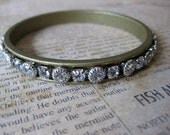 Eternal Flame - vintage Swarovski crystal rhinestone bangle bracelet