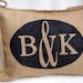 Burlap Charley Pillow - Couple Monogram