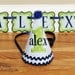 Boys First Birthday Party Hat - Dapper blue and white stripes with green and navy blue accents - Free personalization