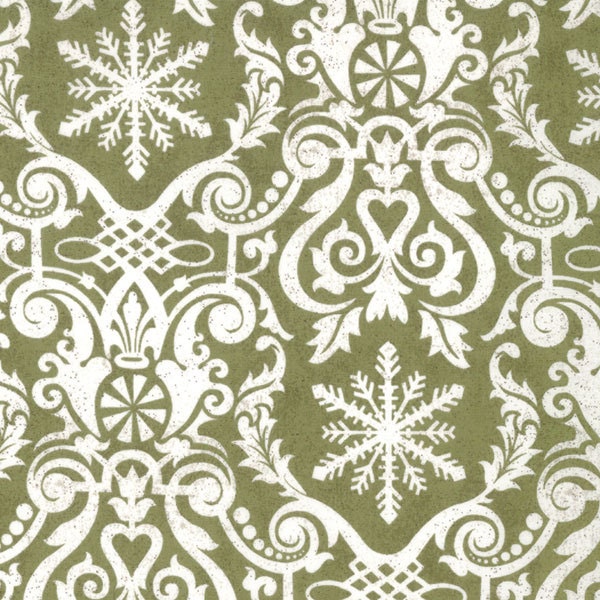 damask green fabric