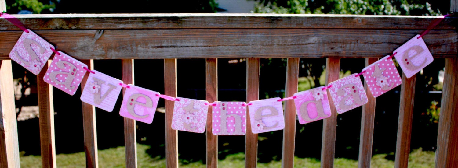Wedding Save the Date - Pink Wedding Banner Il_170x135