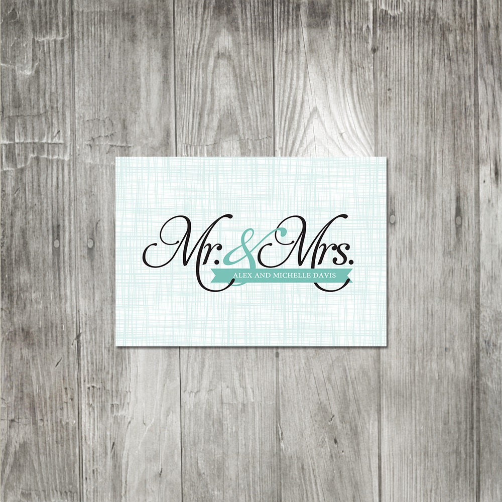Mr. and Mrs. Wedding Thank You