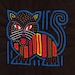 Museum Quality Mola 'Night Cat' - Kuna Indian Reverse Applique
