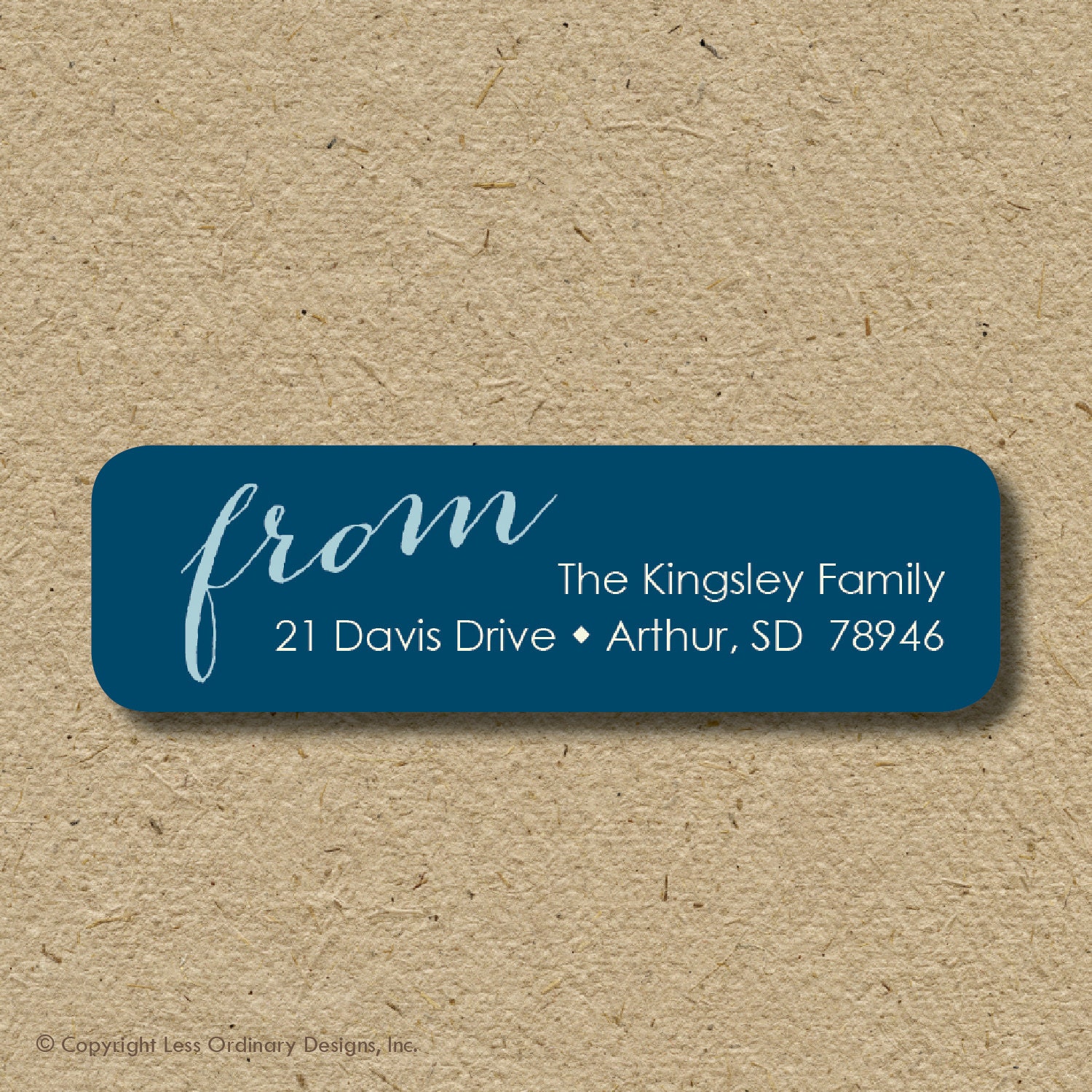 Personalized return address labels, self-adhesive - from - in ANY color