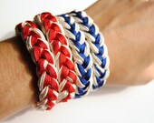Vintage Cherry Red Rope Bracelet - Friendship Bracelet - Free Shipping in the US - Summer Fashion