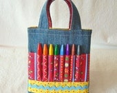 ARTOTE MINI Coloring Bag Crayon Bag Crayon Tote Art Tote Activity in Bird in the Hand