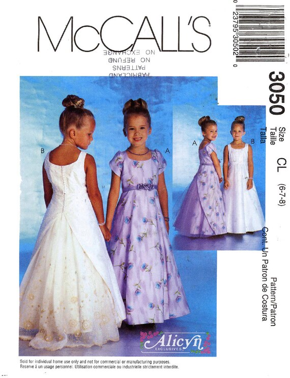 handmade spark heychica mccalls 3050 girls flower girl dress flower girl dress sewing patterns 570x741 il 570xN.381676843 h9m7 Flower Girl Dress Sewing Patterns