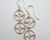 Spangles, pearly silk earrings