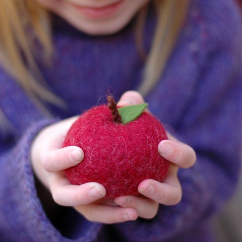 Felted Apple - Fall Home Decor