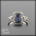 Mystic Blue Topaz, Yellow Sapphire, and Diamond Two Tone Ring - LS643