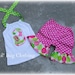 Custom Boutique Clothing Strawberry Shortcake Disco Dot PInk Personalized Birthday Short Halter Outfit