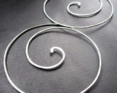 40% OFF with coupon code (2013SALE40) - 3 Inch Sterling Spiral Earrings