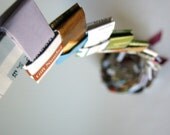 Eco Chic Paper Garland with Garnet Red Ribbon Ends