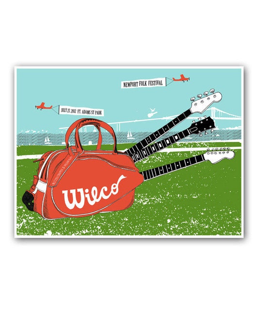 Wilco Newport Folk Festival Screen Printed Gig Poster