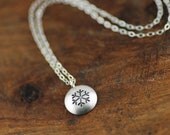 Tiny Silver Snowflake Necklace