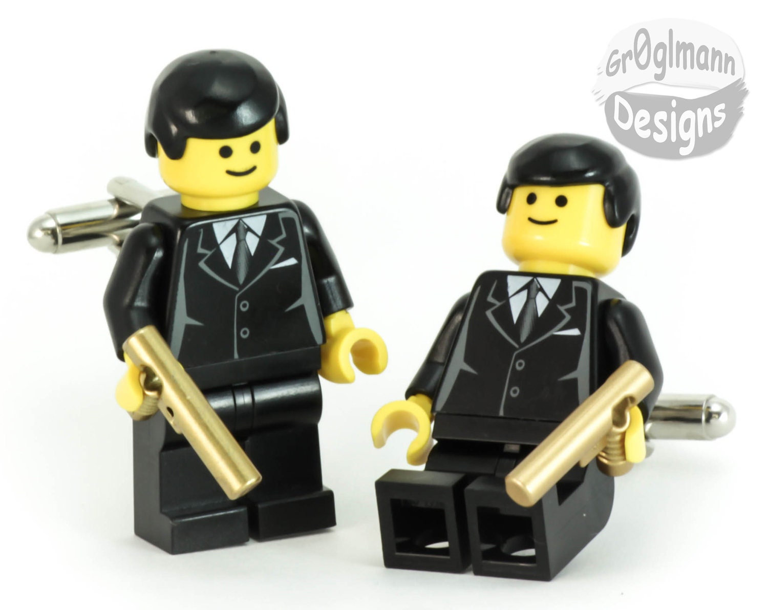 James Bond 007 Goldeneye Cufflinks :) made with LEGO bricks