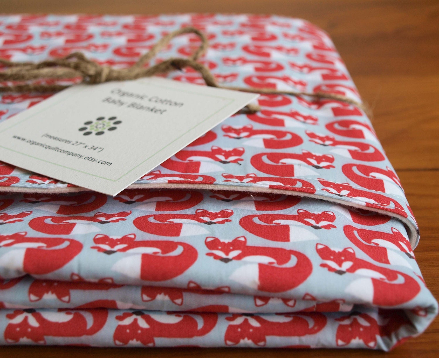 Organic Baby Blanket in FOXY TOO, Last One