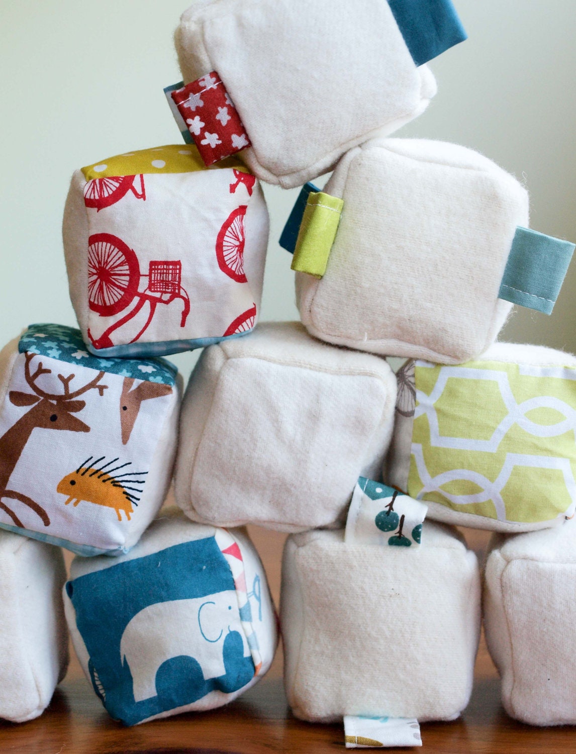 Organic Soft Blocks, Set of Ten 2" Blocks