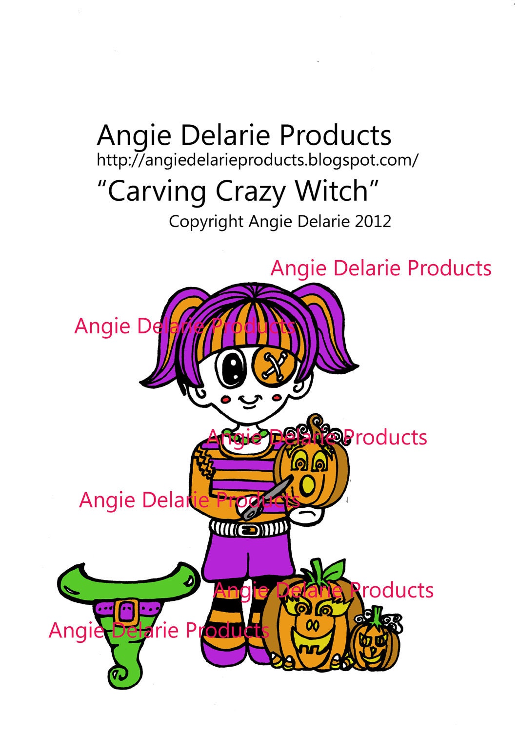 Carving Crazy Witchie Colour-  Photo Embellishments