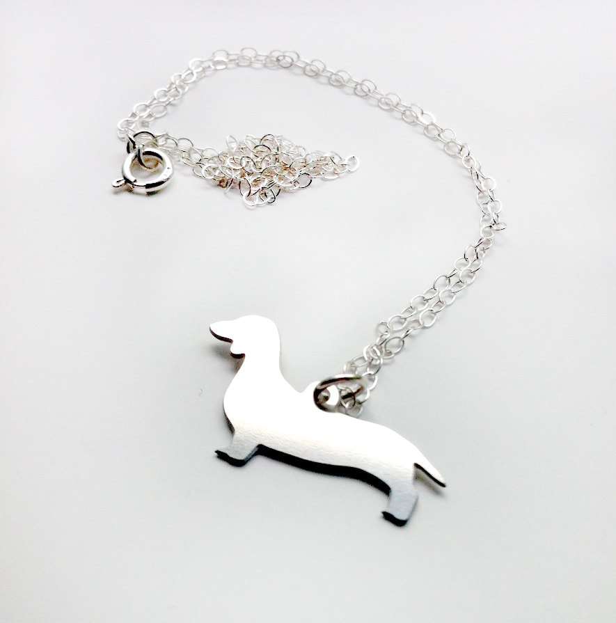 Darling Dachshund Necklace by mooshygooshies on Etsy