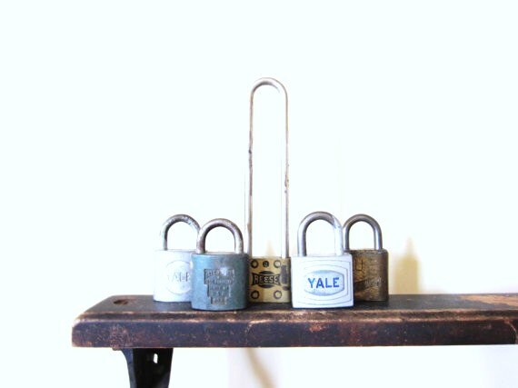 Instant Vintage Collection of Antique Locks Set