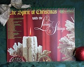 The Spirit of Christmas Handmade, Recycled, Album Cover Spiral Notebook, Journal, Diary