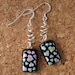 Dichroic Heart Earrings, Fused Glass Heart Earrings, Dichroic Jewelry, Fused Glass Jewelry