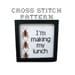 DIY  I'm making my lunch - Wild at Heart - .pdf Original Cross Stitch Pattern - Instant Download