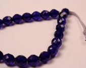 Faceted Cobalt Blue Bracelet Czech Glass