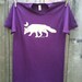 Arctic Fox on an Eggplant Unisex Adult Tee