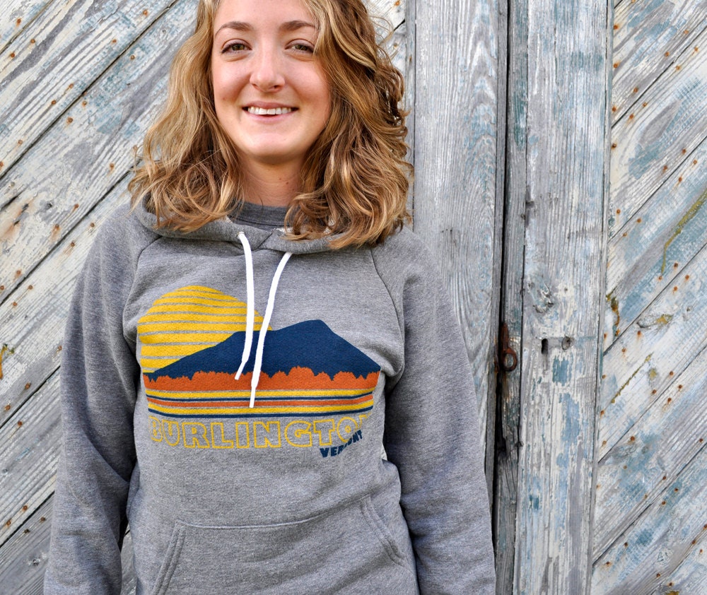 Sweatshirt - Burlington Vermont - Vintage Inspired - Fall Fashion - Winter Fashion