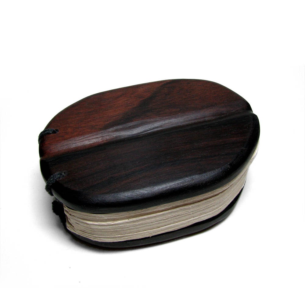 Darling, Let's Have A Coffee - Coffee Bean Ebony Wood Hand Carved Wedding Guestbook - Mini Journal - Notebook by Tanja Sova