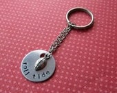 Handstamped Roll Tide Key Chain