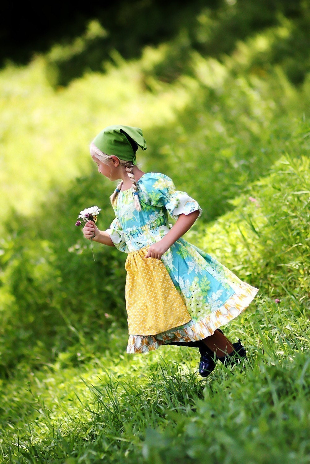 Whimsy Couture Sewing Pattern PDF Tutorial ebook -- Apron Twirl Peasant Dress -- 0m through 12 girls Instant