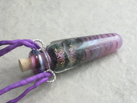 Drag Queen --- Lampwork Poison Bottle Necklace