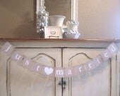 Just Married wedding banner, rustic, wedding banner, sign, custom colors, photo prop, engagement photo,heart, bride, groom,bridal shower