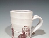 Handmade mug featuring Jerry Garcia of the Grateful Dead.