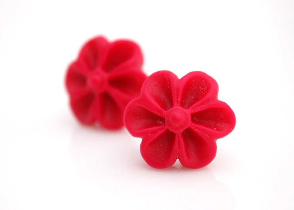 Cherry Flower Pinwheel Earrings Buy 3 Get 1 Free