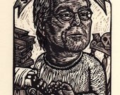 Stephen King Linocut Art Print