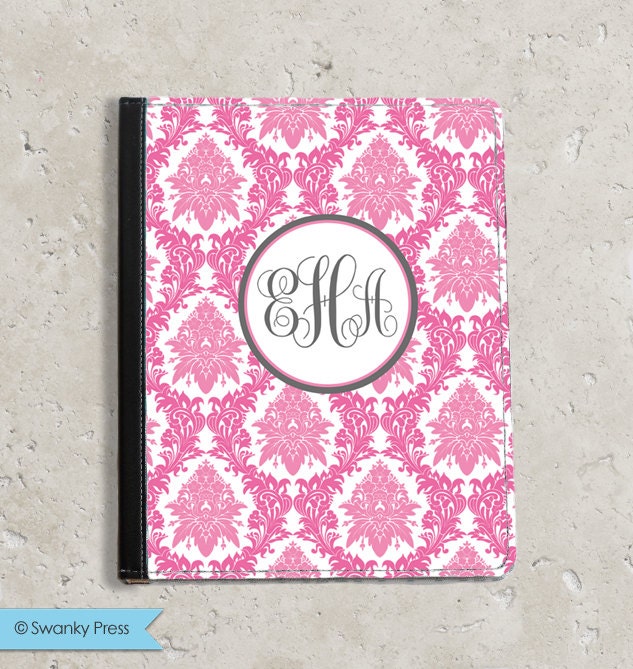 Personalized iPad Case - custom printed fabric - "pink floral damask" Il_570xn
