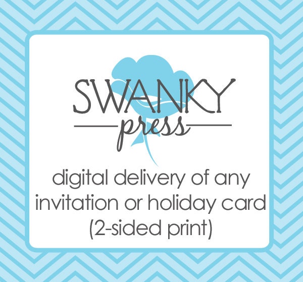 Digital Delivery of Invitation or Holiday Card (for a 2-sided print) Il_570xn