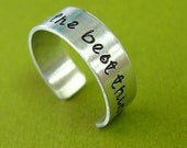 Personalized Sterling Silver Ring - adjustable custom text ring