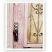 Fine art photography print - pastel pink wall art brown spirals rust 8x10 - Pink Door