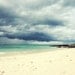 Ocean Photography - Storm clouds rain slate blue sky beach photograph landscape aqua seashore sea shore wall art 8x10 - Stormy Monday